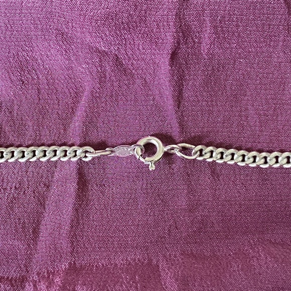 Agem I Sterling Silver Curb Neck Chain 30" - Picture 3 of 16